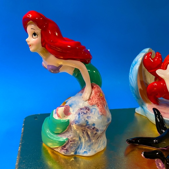 Disney Little Mermaid Vintage 90s Hand Painted Porcelain Figurine Set Of 4 Japan - Picture 12 of 16